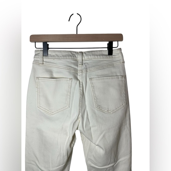 Rewash White Distressed Skinny Jeans Raw Hem Size 1/25 - Picture 6 of 10